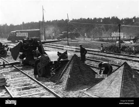 German Anti Aircraft Position On Tracks Hi Res Stock Photography And