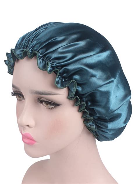 Womens Soft Pure Satin Silk Sleeping Caps Night Sleep Hats Hair Scarves Bonnet
