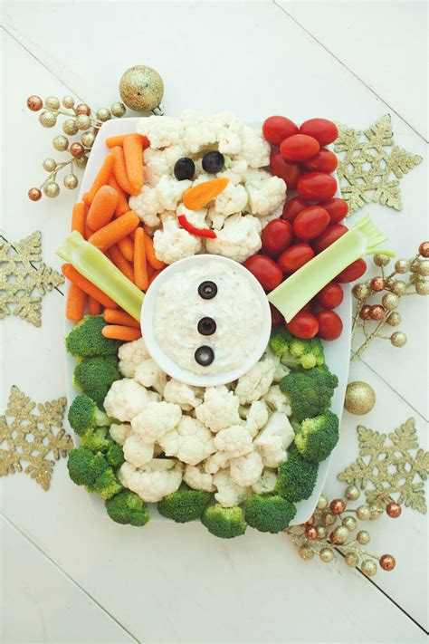 Use organic ingredients whenever possible. Snowman Veggie Tray | Christmas Vegetable Tray Idea