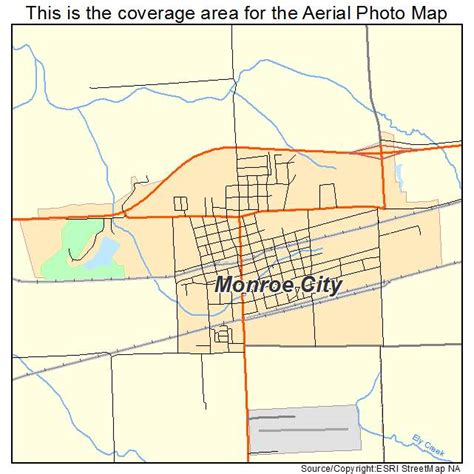Aerial Photography Map Of Monroe City Mo Missouri