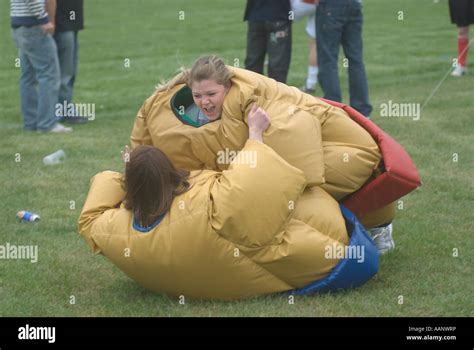 Girls In A Fun Sumo Match At The University Of Bedfordshire Uk 5 5 2007