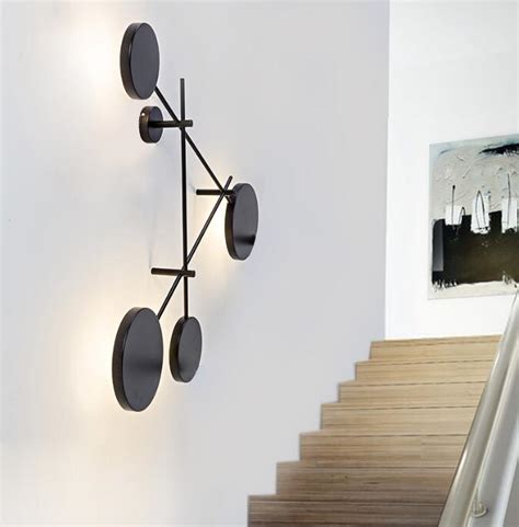 6 inches wall distance space : Jyllina Contemporary Geometric Circles Wall Light - Light Atelier