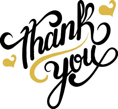 Thank You Calligraphy Png Free Download Png Mart