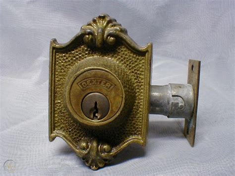 Vintage Door Lock Ornate Brass Dexter Lockset Complete 35394675