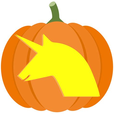 Unicorn Head Pumpkin Stencil Free Printable Papercraft Templates