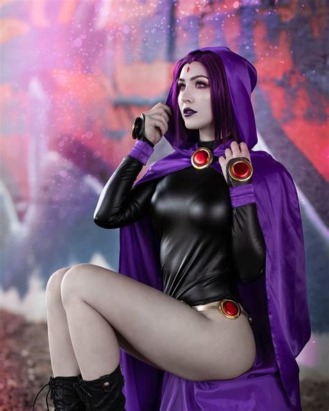 Luxlo Cosplay As Raven Teen Titans Cosplaygirls