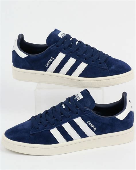 Adidas Campus Trainers Dark Bluewhitenavynubucksuedeshoesoriginals