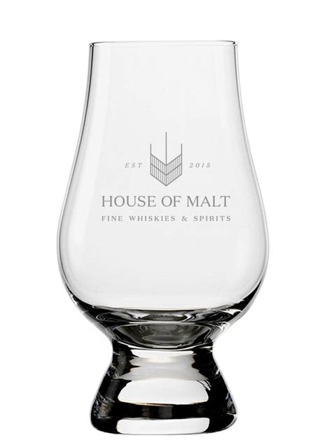 glencairn crystal whisky tasting glass with house of malt engraving house of malt