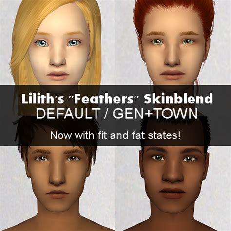 Liliths Feather Skintones With Fit And Fat States Sims 2 Makeup Rose