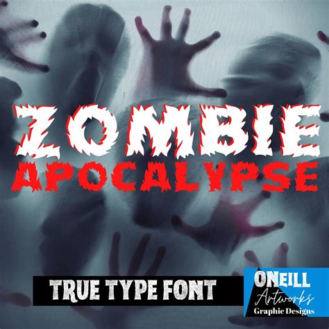 Vintage Horror Font Zombie Apocalypse Font Ttf True Type Etsy