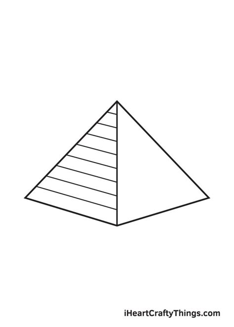 Pyramid Drawing How To Draw A Pyramid Step By Step