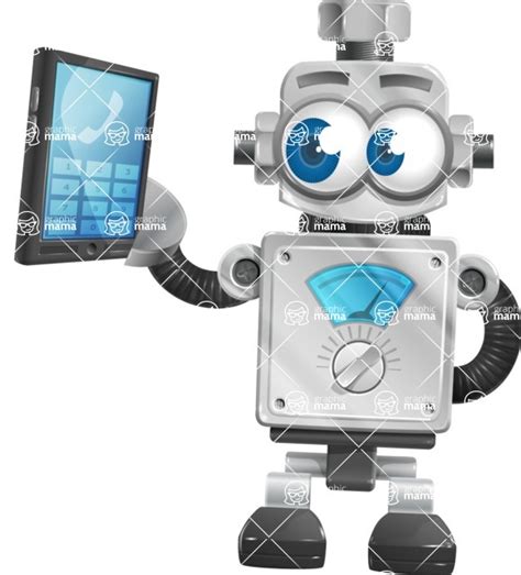 Old Robot Cartoon Character 112 Stock Vector Images Phone Graphicmama