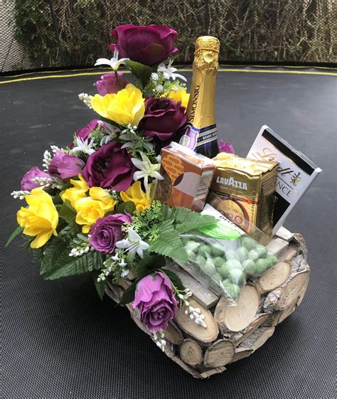 Food Hampers With Flower Arrangements Áine Complementary Therapies