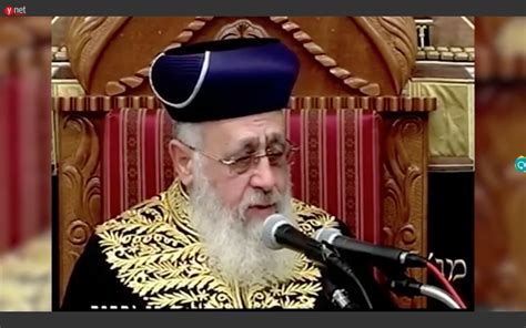 Chief Rabbi Mirvis Rebukes Israels Sephardi Leader For Calling Black