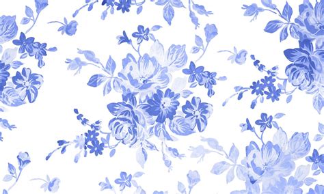 Blue Floral Victorian Wallpapers On Wallpaperdog
