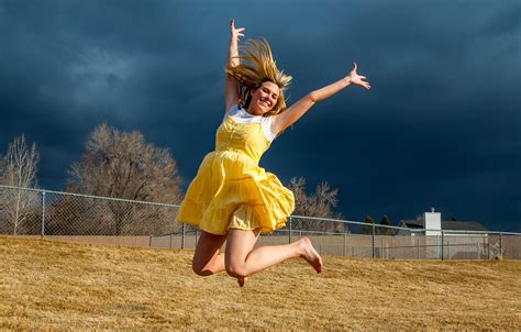 Wallpaper Woman Storm Girl Clouds Outside Spring Jump Jumping
