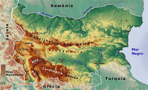 Mapa Geograficzna Bułgarii Topografia I Cechy Fizyczne Bułgarii