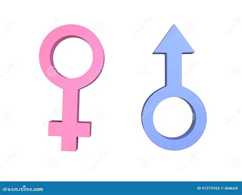 3d male and female gender symbols stock illustration image 41373162