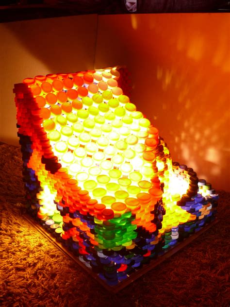 Lamp Made Out Of 2177 Plastic Bottle Caps Instructables