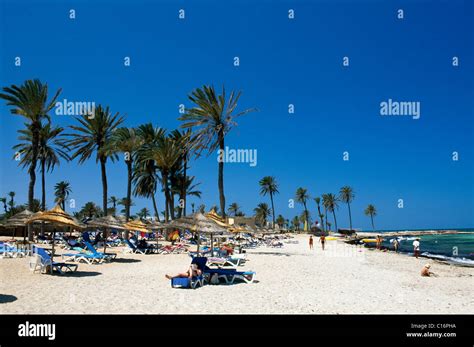 Beach At Oasis Zarzis Djerba Tunisia Africa Stock Photo Alamy