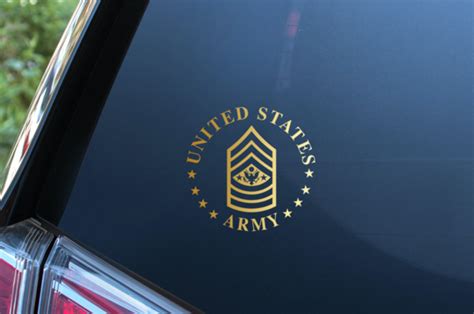 Decals Sticker Window Laptop Us Army Rank Sergeant Major Corporal