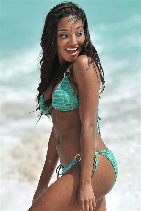 Popular Celebrity Miss Bahamas Anastagia Pierre Hot In Bikini At A Beach In Miami Photos