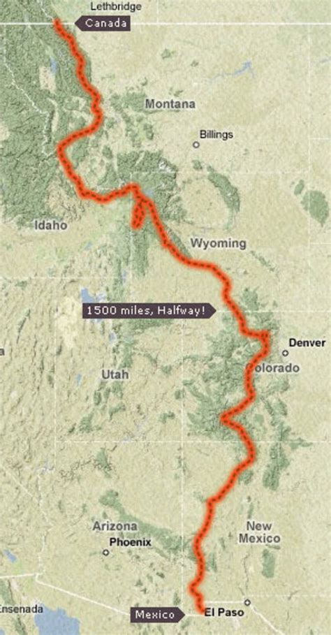 Continental Divide Trail New Mexico Map Map