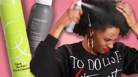 Tresemmé hair spray, freeze hold. Women With Natural Hair Try Dry Shampoo - YouTube
