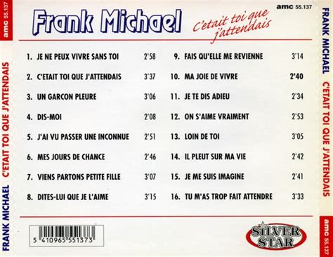 C Etait Toi Que J Attendais Frank Michael Cd Album Muziek Bol