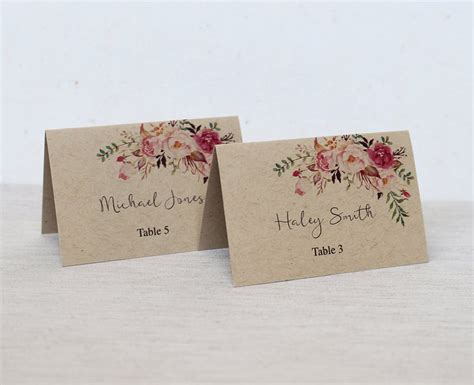 Segnaposto matrimonio eleganti con motivo floreale. Segnaposto Matrimonio Elegante : La Graziosa Abitudine Di ...