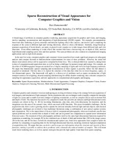 Computer graphics, 3d computer graphics, vector graphics pages: Sparse Reconstruction of Visual Appearance for Computer ...
