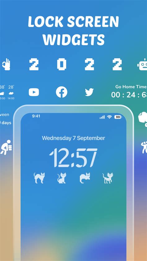 Diy Widgets Color Lock Screen لنظام Iphone تنزيل