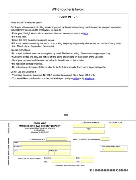 2012 2024 Form Wi Wt 6 Fill Online Printable Fillable Blank Pdffiller