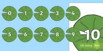 Numbers 0 To 10 On Lily Pads Display Cut Outs Teacher Made