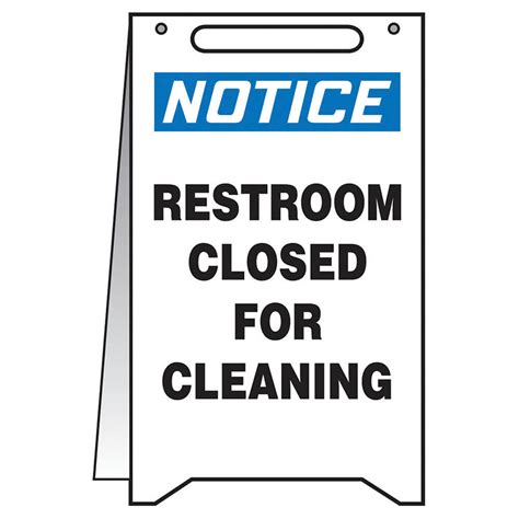 Restroom Closed For Cleaning 10 X 14 Sign Restroom Closed For Cleaning