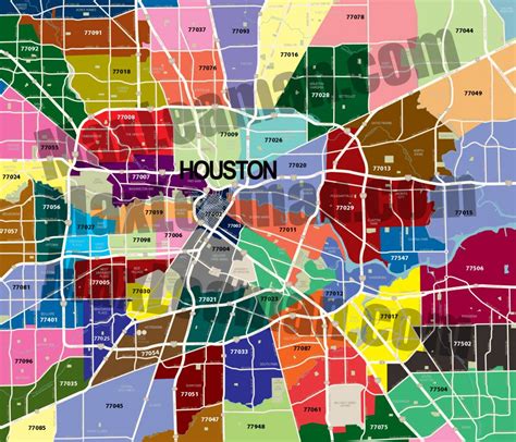 Printable Houston Zip Code Map Printable World Holiday