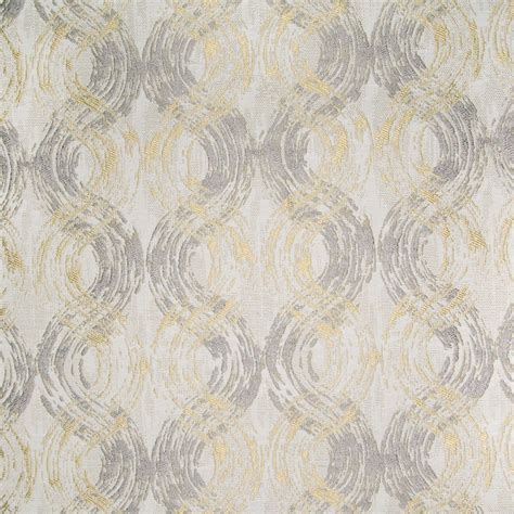 Gold Gold And Gray Contemporary Jacquard Upholstery Fabric