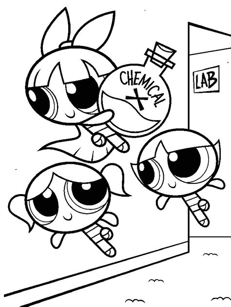 Powerpuff Girls Coloring Pages Coloring Draw