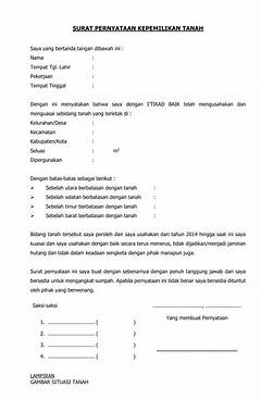 Contoh Surat Tanah Dari Desa