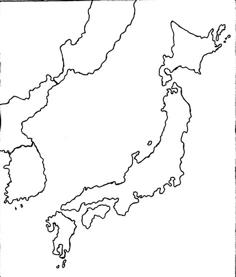 Blank Map Japan Outline Map Of Japan Japanese Prefectures Blank