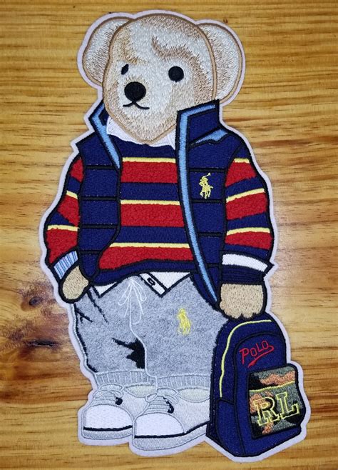 Polo Bear Ralph Lauren Chenille Iron On Patch X No Es Etsy