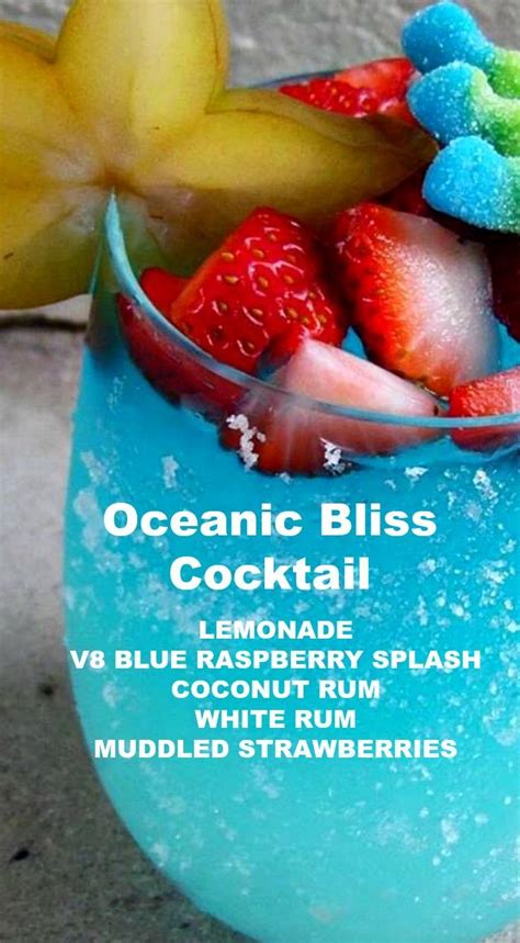 Oceanic Bliss Cocktail Recipe Cocktailrecipes Alcohol Recipes