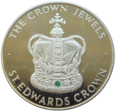 5 Crowns Elizabeth II St Edwards Crown Gold Plated Turks And