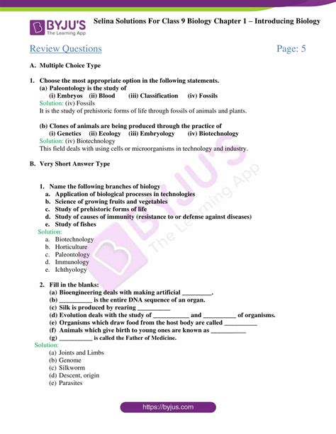 Selina Solutions Class Concise Biology Chapter Introducing Biology Download Free Pdf