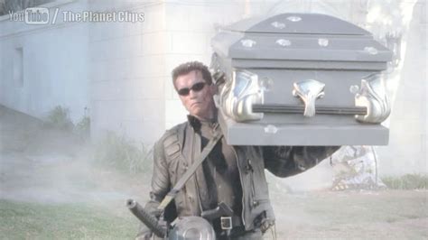 Graveyard Shootout Scene Terminator Arnold With Coffin Youtube