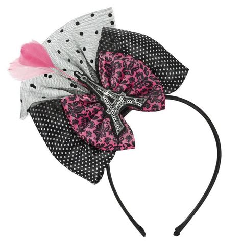 A Day In Paris Bow Headband 6in X 9in Party City