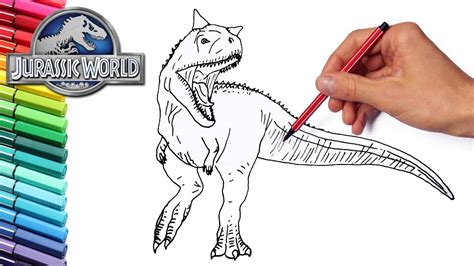 Dinosaur Carnotaurus Coloring Pages Notebook For Coloring Drawing And Writing Pages Blank