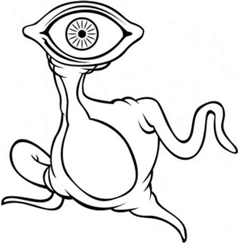 You can use our amazing online tool to color and edit the following anime eyes coloring pages. Scary One Eyed Creature Coloring Page : Coloring Sky