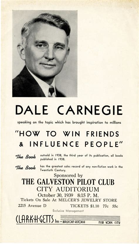 Dale Carnegies Visit To Galveston Galveston And Texas History Center