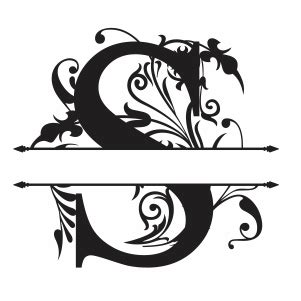 Download Split Monogram Letters SVG | Flourish Split Monogram svg cut file Download | JPG, PNG, SVG, CDR ...